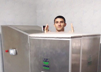 Artem Dalakian In A Space Cabin Cryosauna Manufacturer Of Cryo